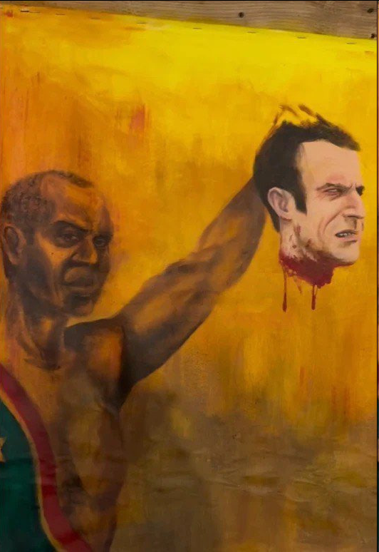 macron-painting